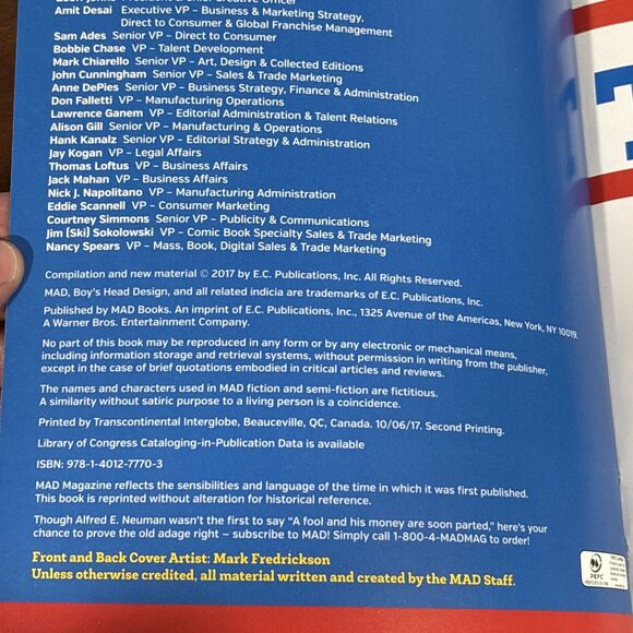 MAD About Trump: A Brilliant Look at Our - Paperback, by Various - Acceptable - Picture 4 of 6